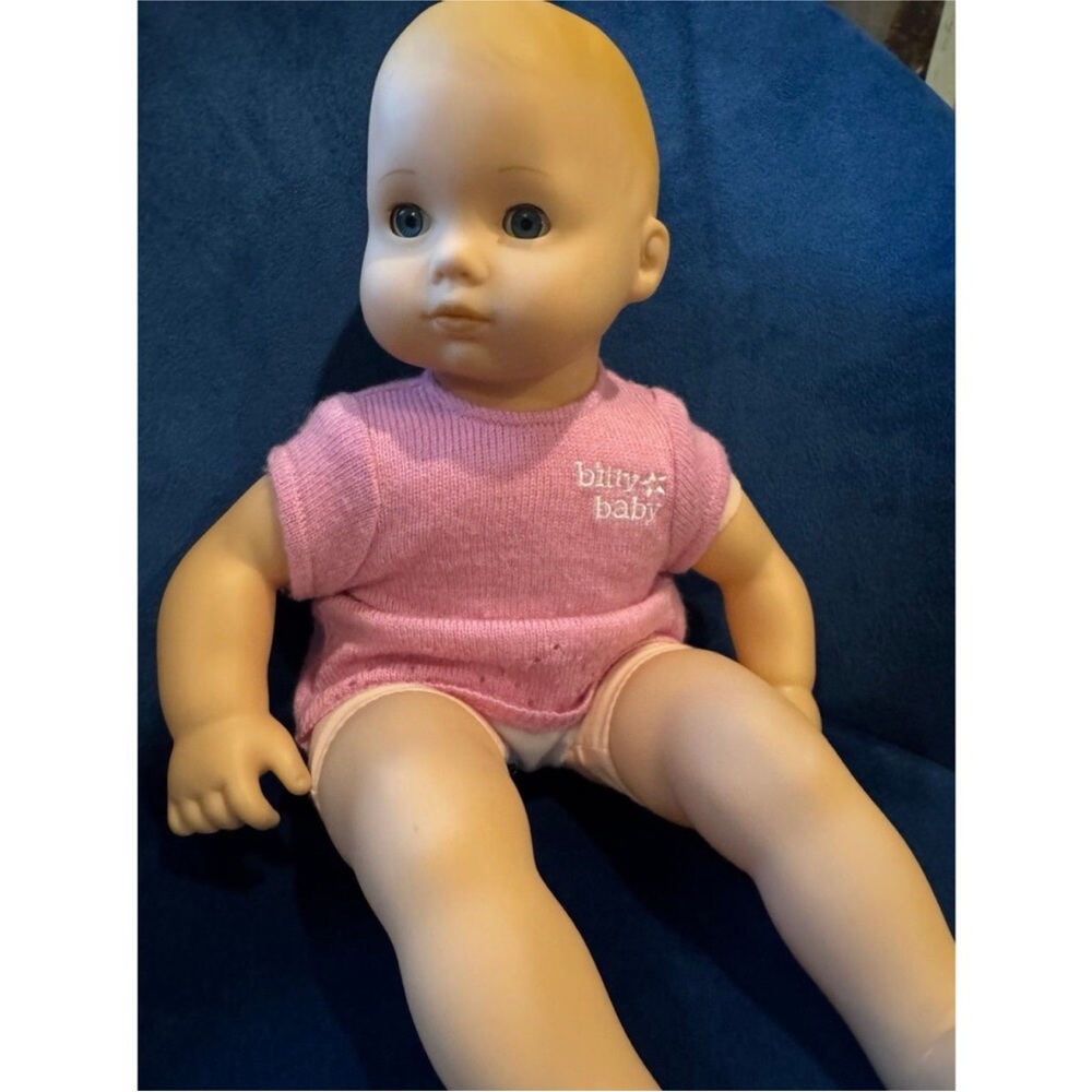 American Girl 15” Bitty Baby Doll Blonde Blue Eyes Sleepy Eyes + 4 Outfits - Picture 4 of 14